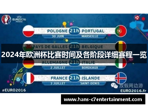 2024年欧洲杯比赛时间及各阶段详细赛程一览