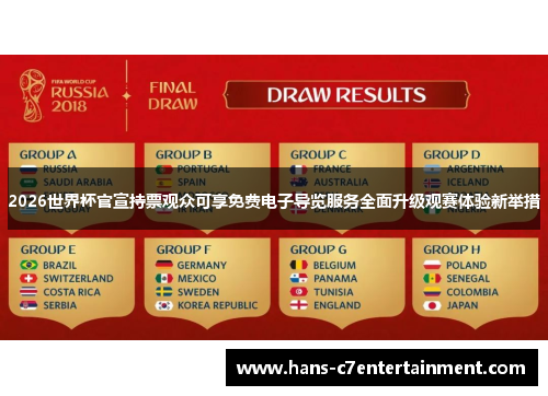 2026世界杯官宣持票观众可享免费电子导览服务全面升级观赛体验新举措